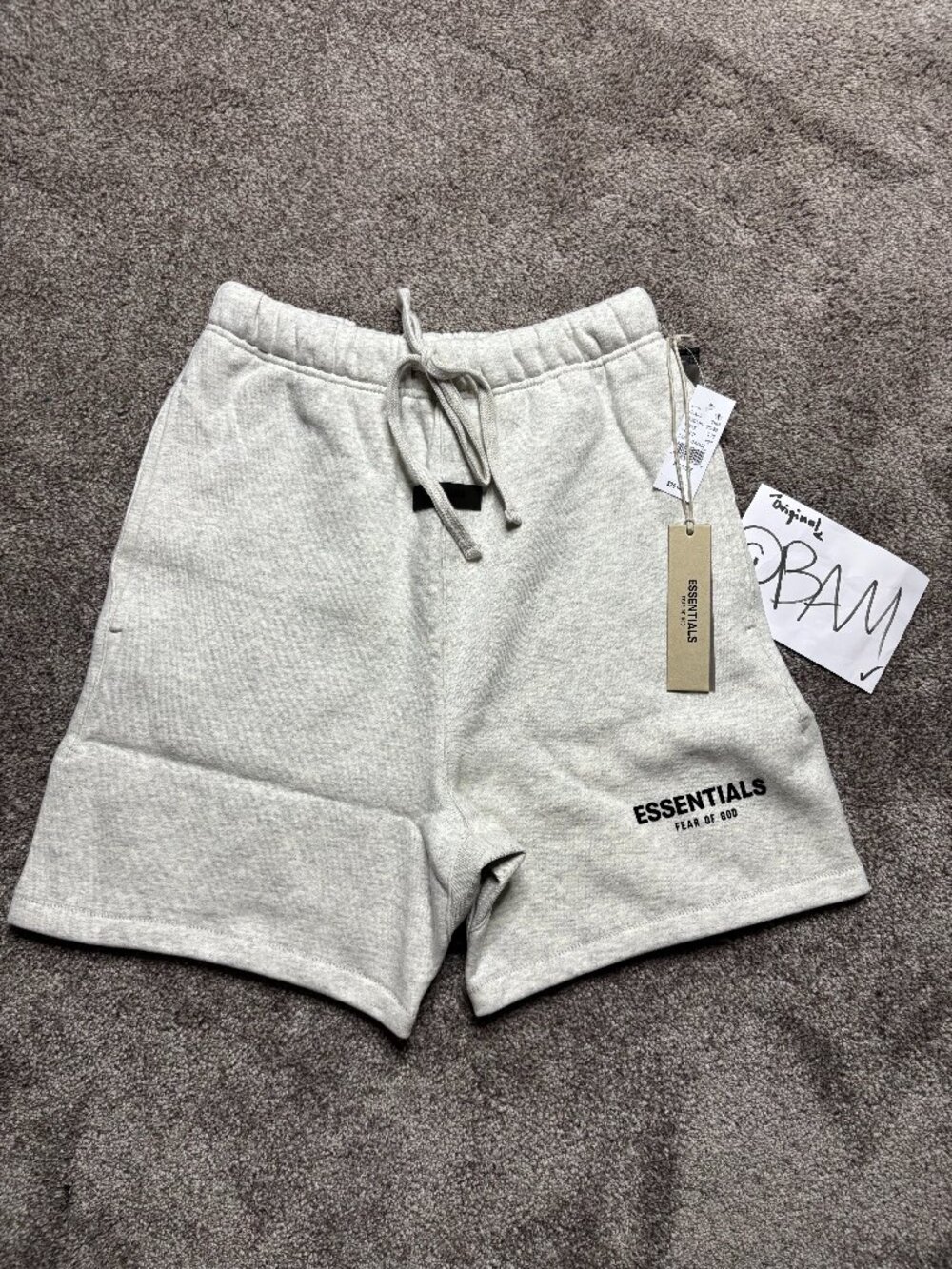 FOG - Fear of God Essentials Light Oatmeal Shorts - (READ DESCRIPTION)